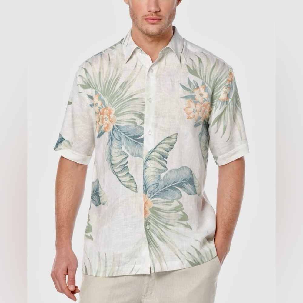 Cubavera linen Tropical Floral Men's resort Shirt